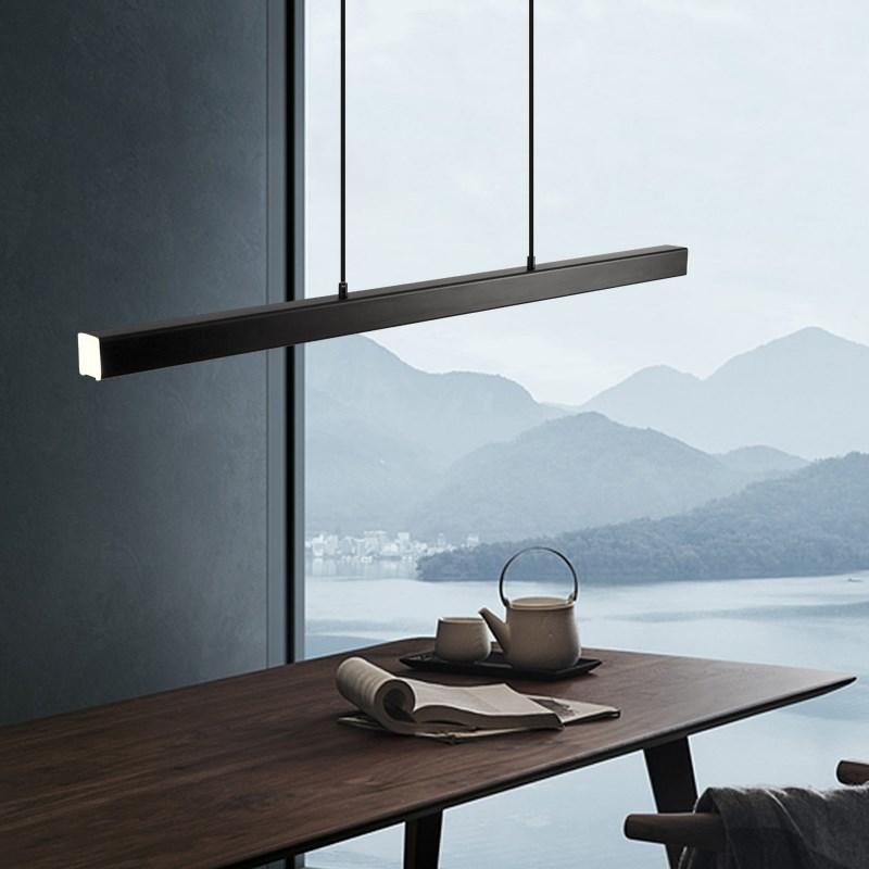Lampe de table en fer bois barre longue style simple pour salle d'étude  bureau